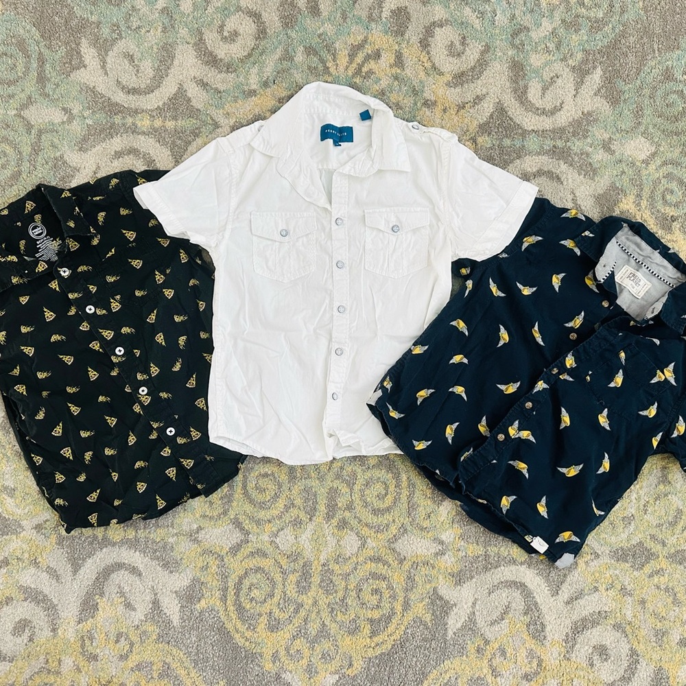 Bundle of 3 kids button down shirts
